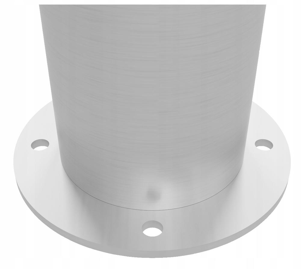 Stainless steel parking bollard 76.1 x 800 straight lock barrier