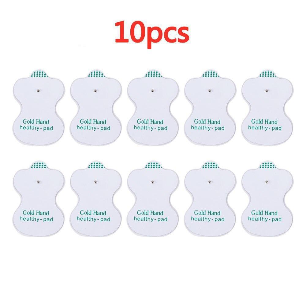 

4/10/20 шт. сменные электродные подушечки Tens для импульсного массажного аппарата EMS, массажер для похудения, самоклеящиеся защелкивающиеся 10 PCS