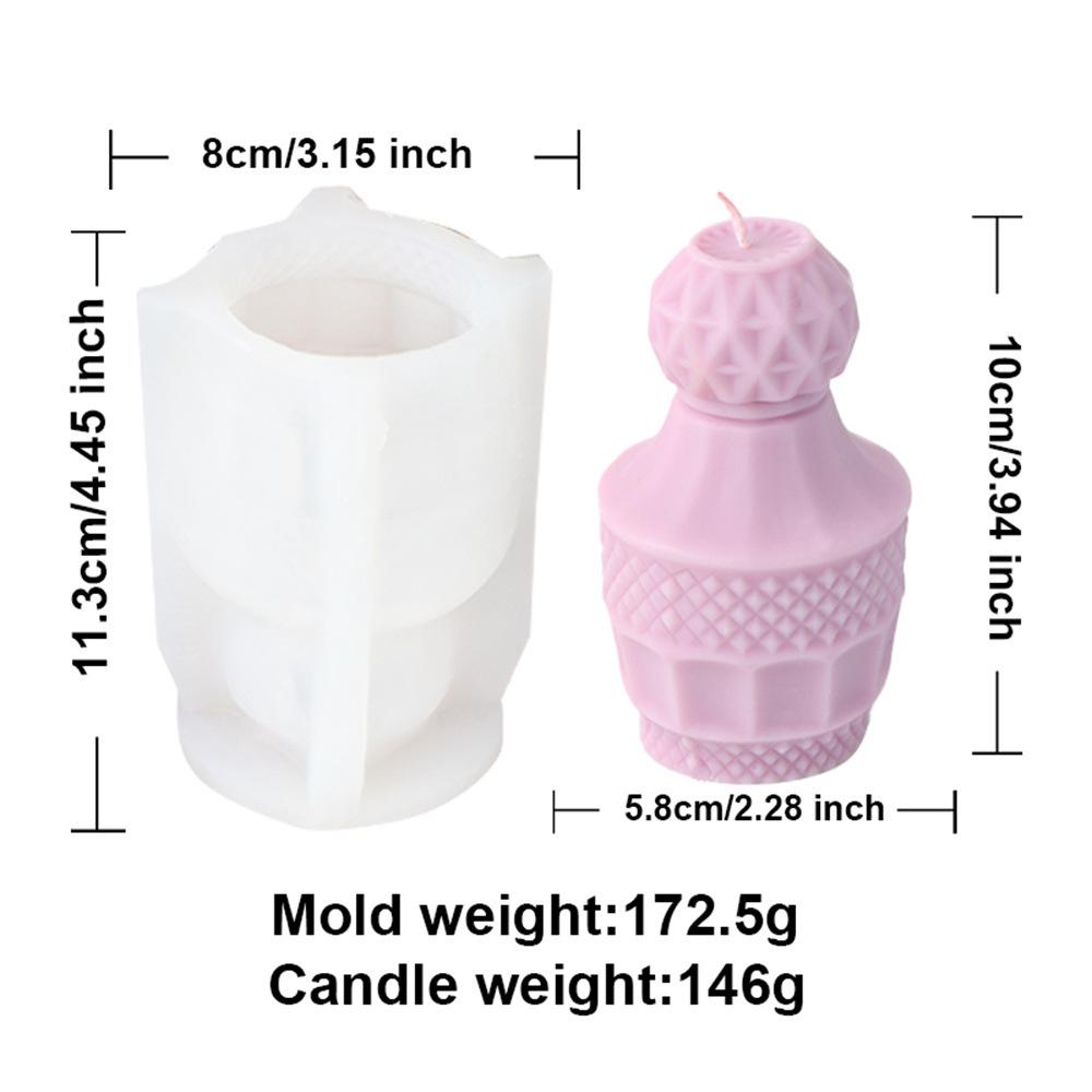 Cute Gourd Shaped Candle Silicone Mold Handmade Perfume Wine Bottle Aromatherapy Gypsum Mold Home Candle Production Kit