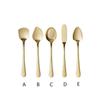 Nerezová ocel Zlatá dezertní lžička Kreativní lžička na med a kávu Lžička na roztírání másla Ovocná lžička Západní stolní nádobí