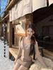 Women's Elegant Lace Spliced Long-Sleeve Cardigan - Slim-Fit, Chic & Versatile Winter Design