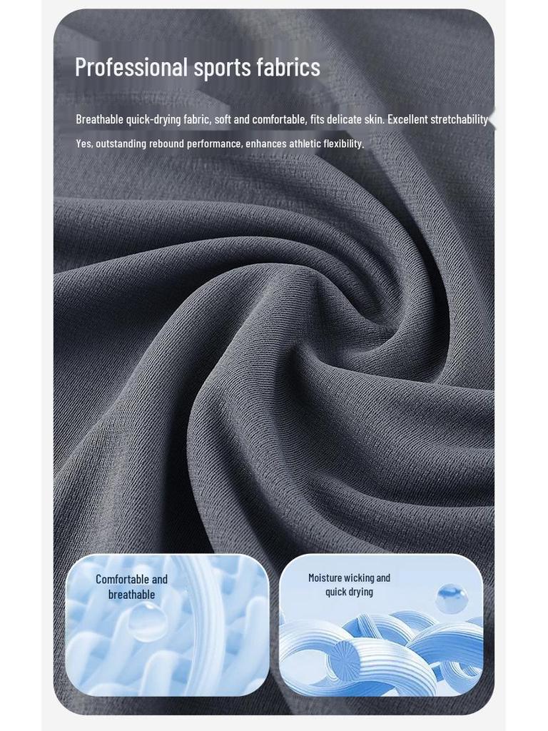 Di Jia Men's Half-Zip Quick-Dry Sports Top for Outdoor Training, Cycling, Running, and Fitness