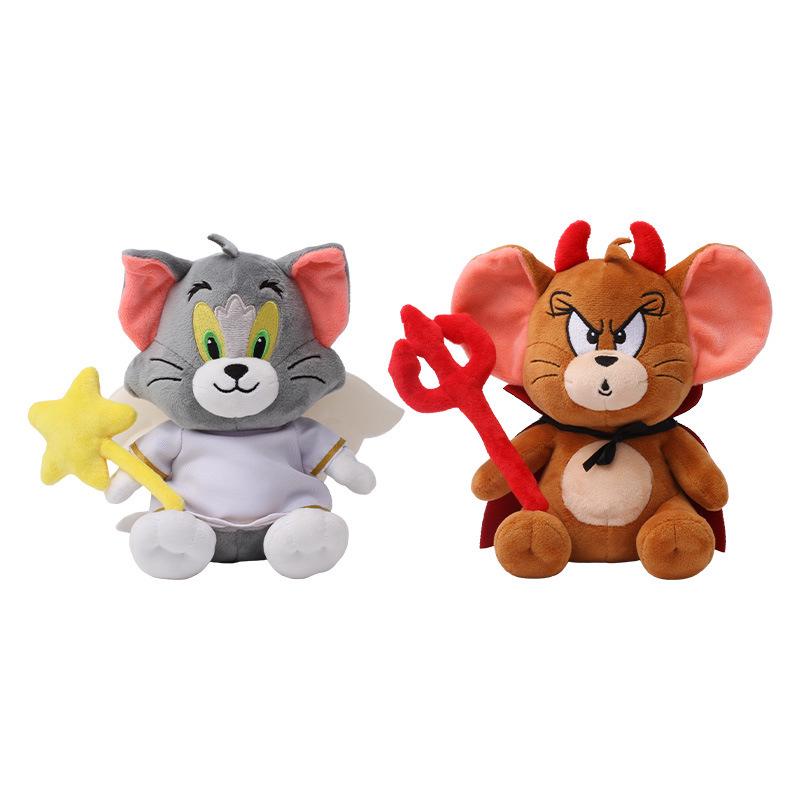 Tom and Jerry Angel Tom Cat & Devil Jerry Mouse Plush Pendant Toy
