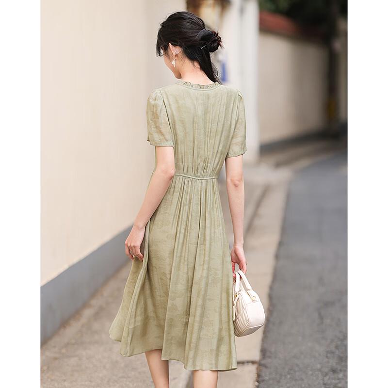Women's Elegant New Chinese Style A-line Mid-Length Dress L23075L1