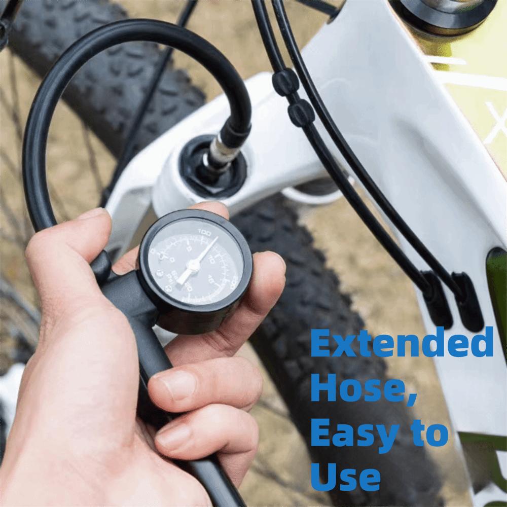 Portable Bicycle Air Pump Mechanical pressure display High Pressure Pump Bike Pump  Rear Shock