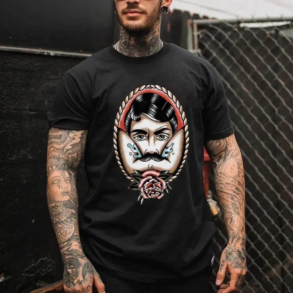 Summer High Street Men's Summer 3D Printed Shirt Short Sleeve Hipster Trendy Element Graphic Popular Top Casual Street Style
