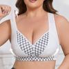 High Impact Front-closure Supportive Wireless Workout Bra Sexy Bra Plus Size Underwear Wire-free Vest Style XL-4XL
