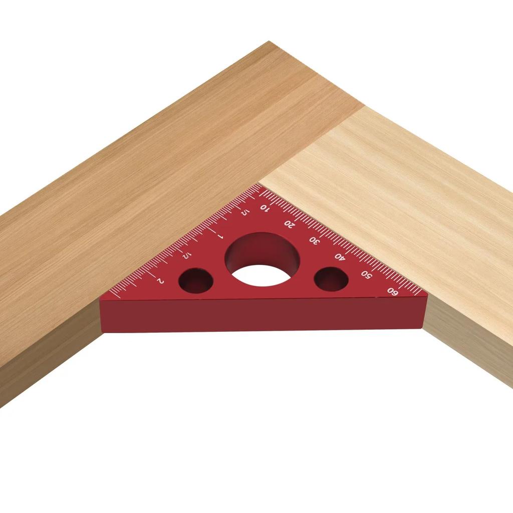 45/90 Degree Metric Scale Precision Angle Ruler Aluminum Alloy Thickened Height Ruler Multifunction Woodworking Tool