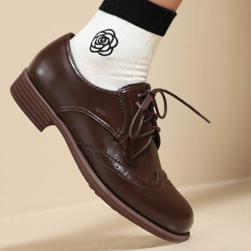 Elegantní dámské mokasíny na nízkém podpatku Nová móda 2025 Šněrovací Černé Hnědé Béžové Boty Oxford na podpatku Společenské Dámské Velká velikost 45