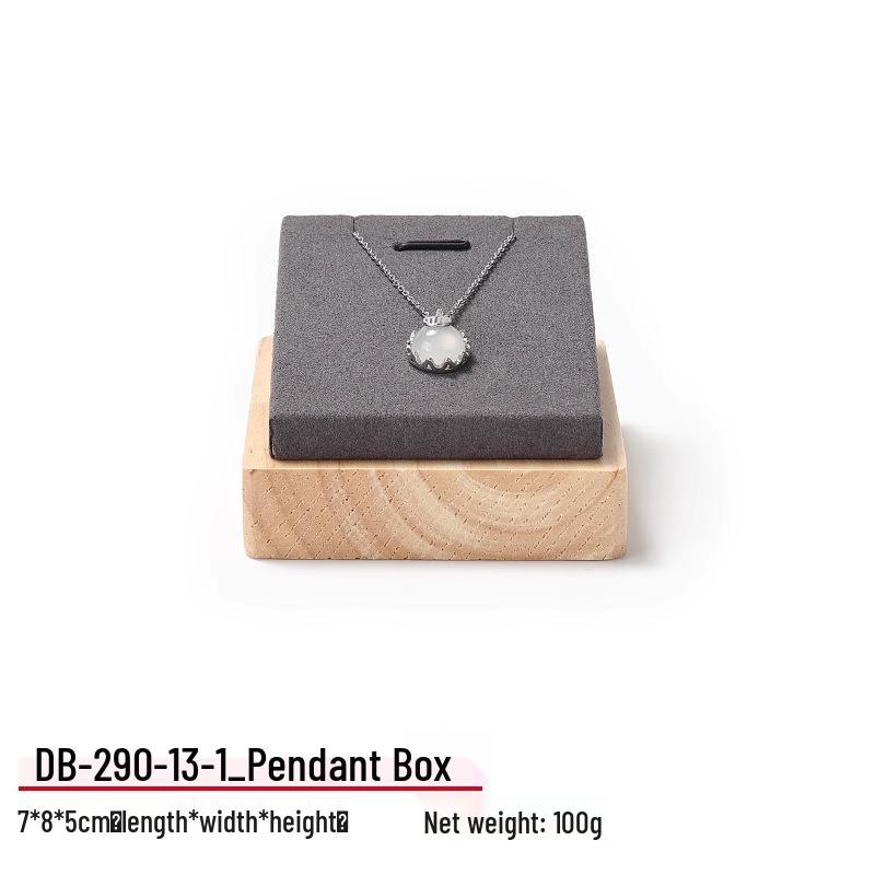 Solid Wood Jewelry Display Stand for Earrings, Rings, and Necklaces with Jade Tray