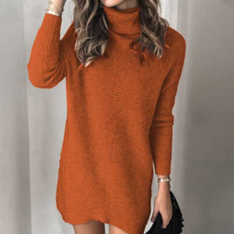 rust colored sweater dress