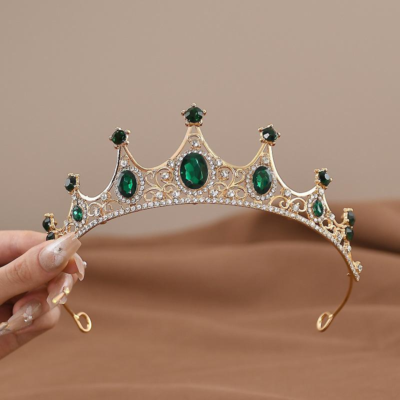 New Rhinestone Crown Bridal Wedding Headdress Lolita Female Princess Birthday Hair Accessories Alloy Full Diamond Crown