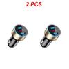 2~5PCS Auto Vehicle Car Dual USB Car Charger QC 3.0 Fast Charging Adapter Cigarette Lighter LED Voltmeter For All Mobile Phone