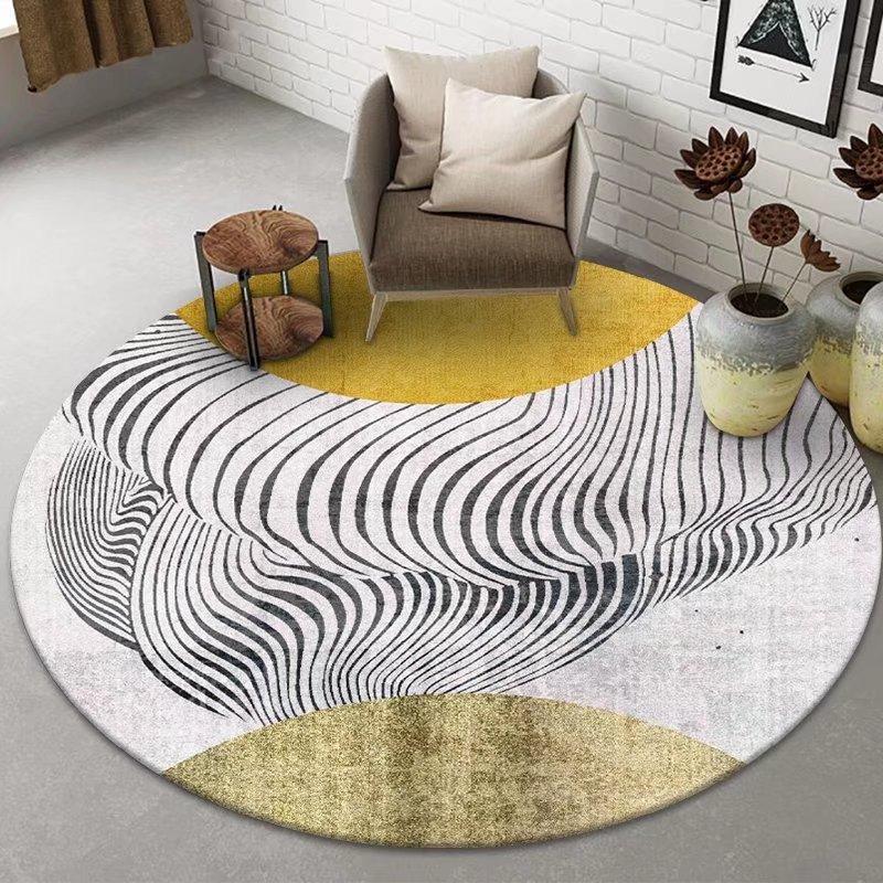 Moderne Abstracte Ronde Vloerkleden Antislip Wasbaar Grote Vloerkleden voor Woonkamer Slaapkamer Decor Elastische Vloermat