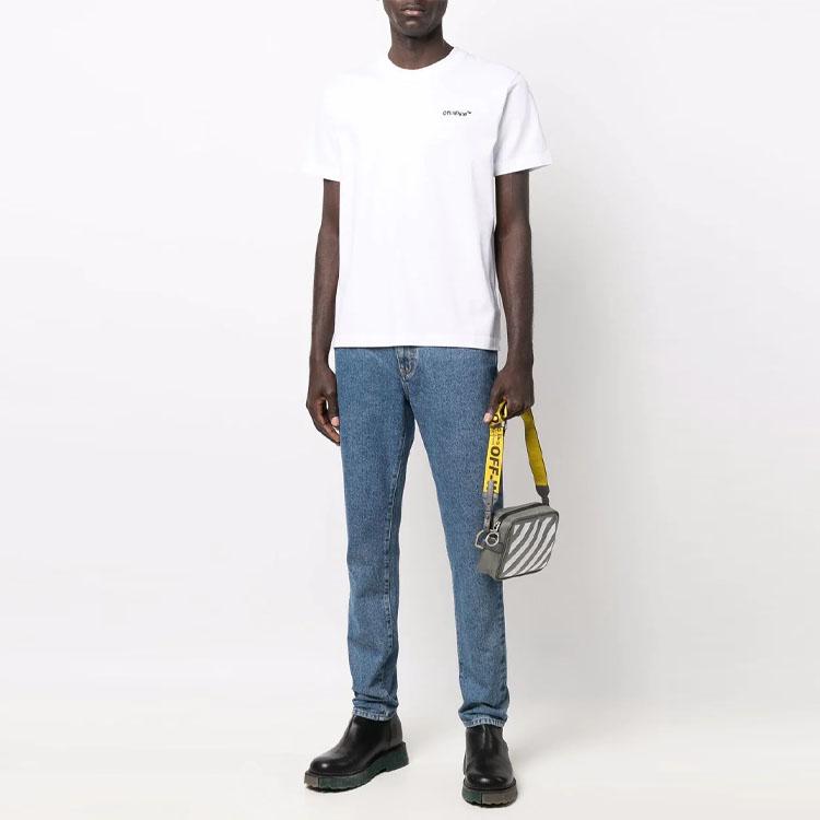 Off-White For All Slim Fit T-shirt White Men Streetwear OMAA027C99JER0090110