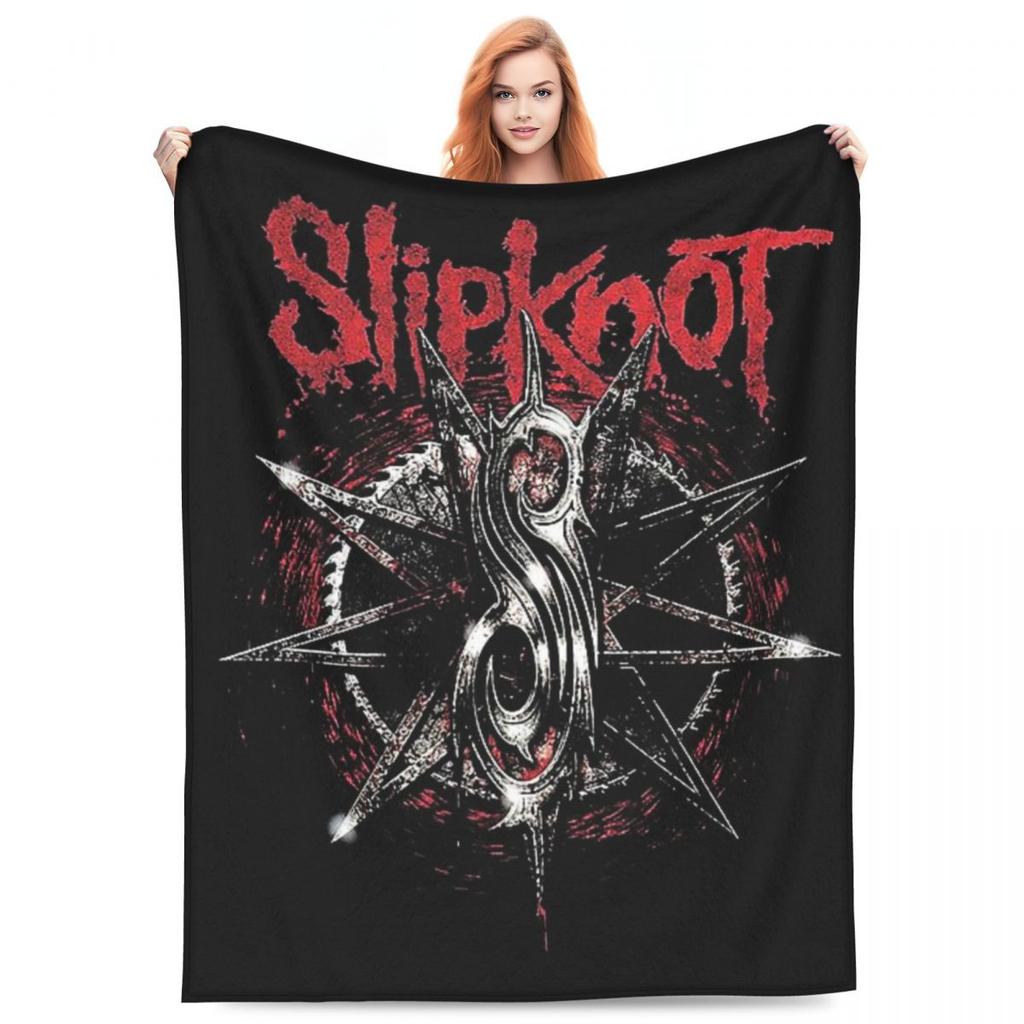 S-Slipknots Těžká Metalová Hudba Deku Flanelová Pohovka Teplé Přehozy pro Domov Ložnici Kancelář Přehozy Přikrývka Peřina