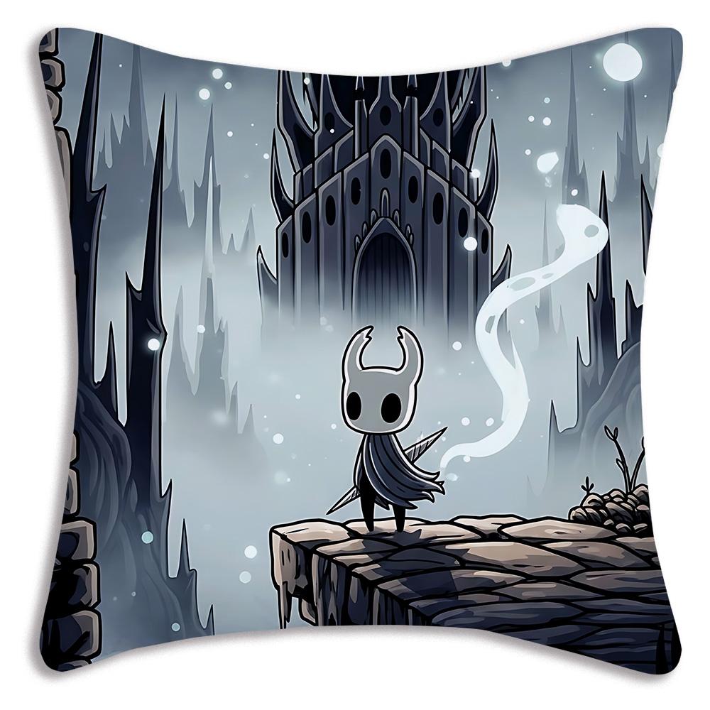 For Hollow k-knight the knights Pillow Covers Cartoon Sofa Decorative Home Double-sided Printing Short Plush Cute Cushion Cover