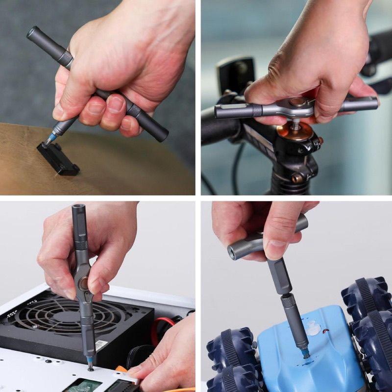 24-in-1 Multifunctional Ratchet Screwdriver Set with S2 Bits for Household Use