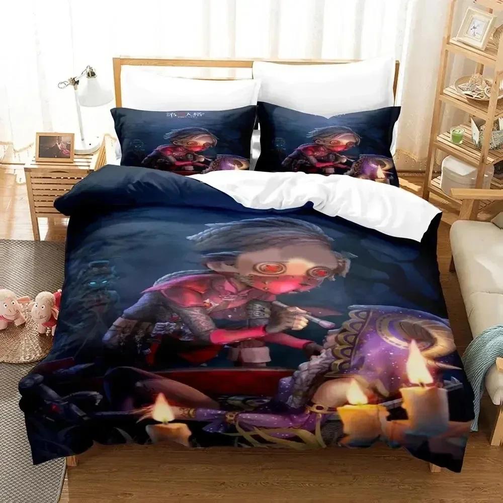 Top 3D Anime Game Identity V Bedding Set Printed Bed Set With Pillowcase Bed Duvet Cover Soft Queen King Size Bedclothes Home