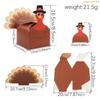 K1AE Turkey Patterned Gift Box Pack Of 12 For Holiday Treats Hands On Crafting Experience