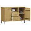 VidaXL Buffet with Metal Legs, Sideboard with Compartments and Drawers, Living Room Storage Furniture, Industrial, 351018