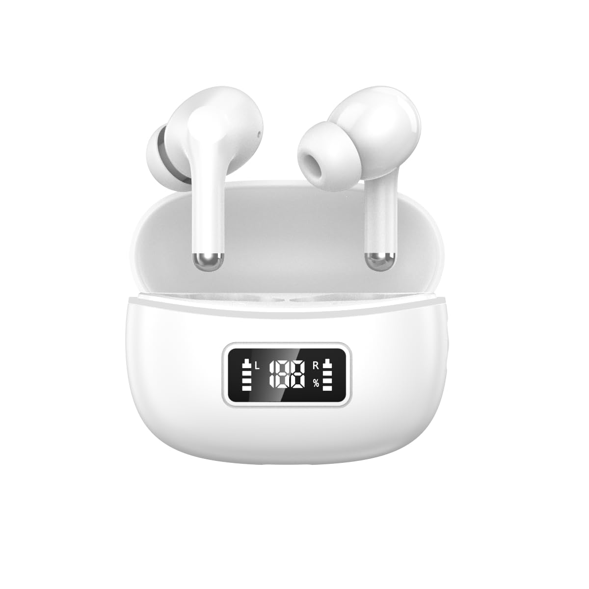 

Bluetooth Wireless AI ENC IPX7 Up to 60 Hours of 2025 Latest Bluetooth Sound Low Instant Fast Single or for Web and Compatible with iPhone and Android