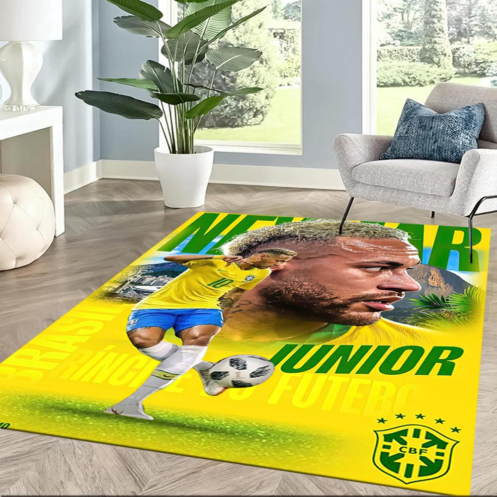 Neymar Jr. Dywaniki Brazil Legend Square to świetny wybór do salonów, sypialni, wystroju domu oraz jako prezenty.