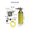 Stainless Steel Car A/C Pipe Cleaning Bottle with Pressure Relief Valve for Non-Dismantle Refrigeration System Repair