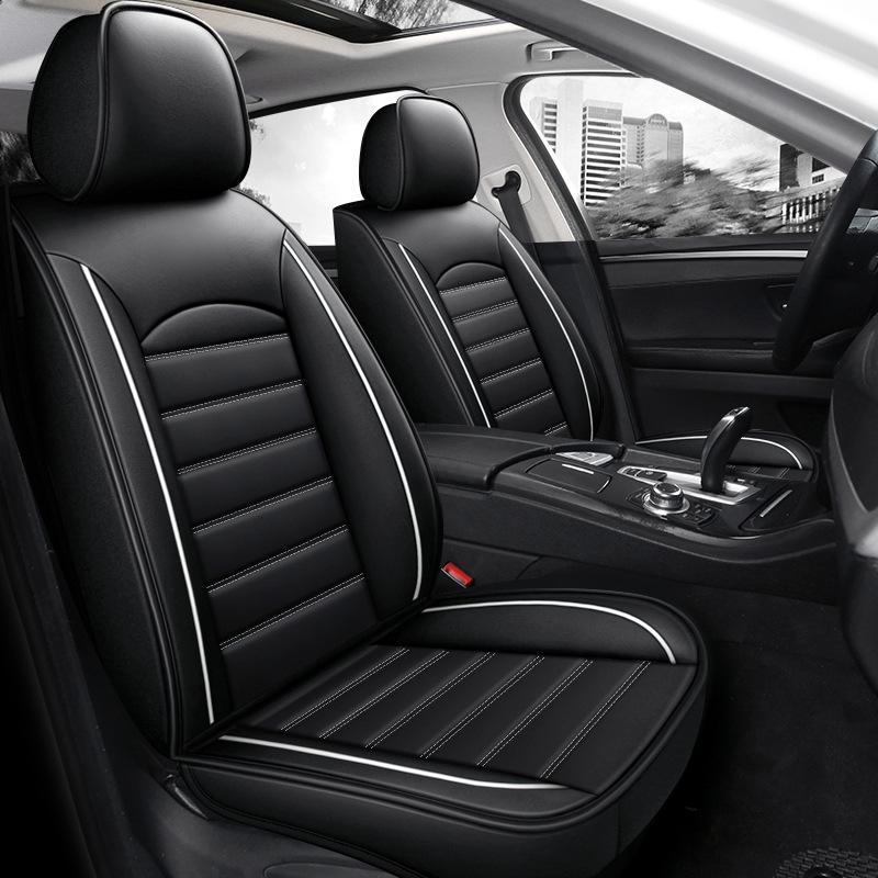All-Season Leather Car Seat Cover - Full Coverage for Five Seats
