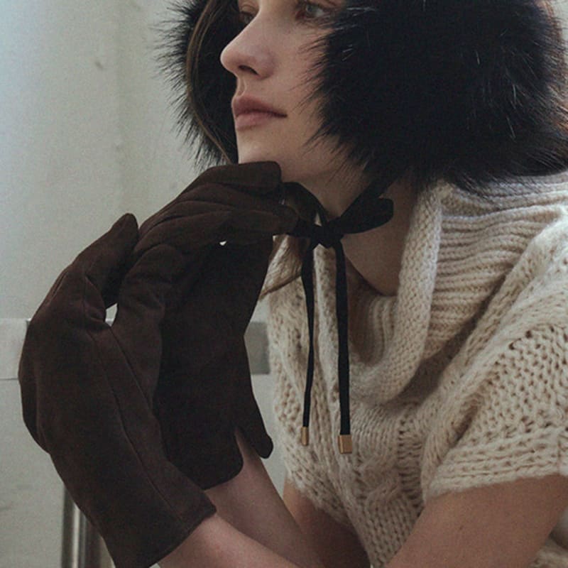 Marchen Women's Real Suede Gloves (long Ver.)