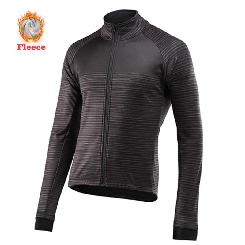 2025 Autumn/Winter Men's Cycling Jerseys Long Sleeve Thermal Fleece Bicycle Shirts Full Sleeve MTB Bike Jersey Tops Keep Warm Outdoor Cycling Jacket