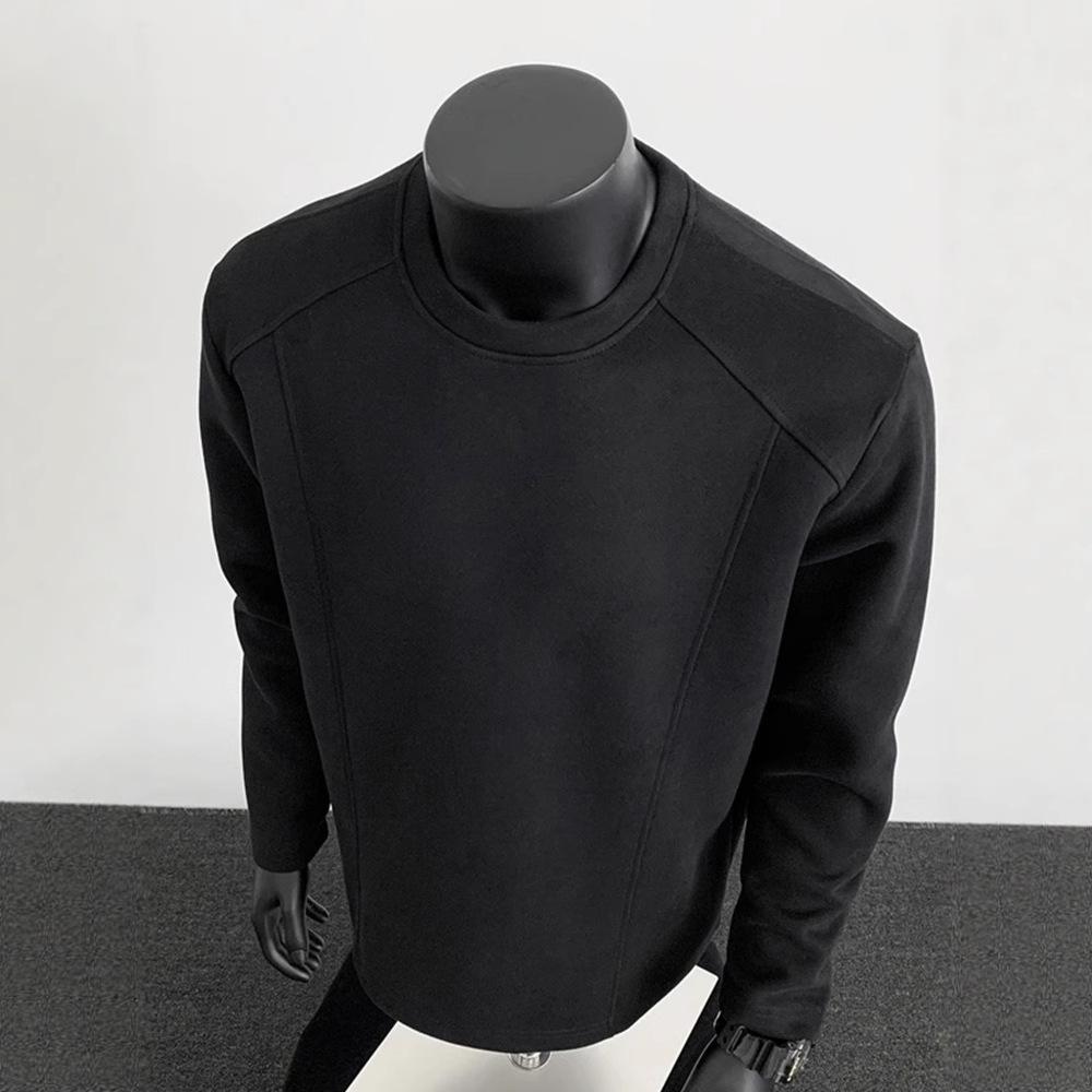 Classic Style Sweater Mens Shoulder Bottoming Blouse Design Sense Long Sleeve T-shirt