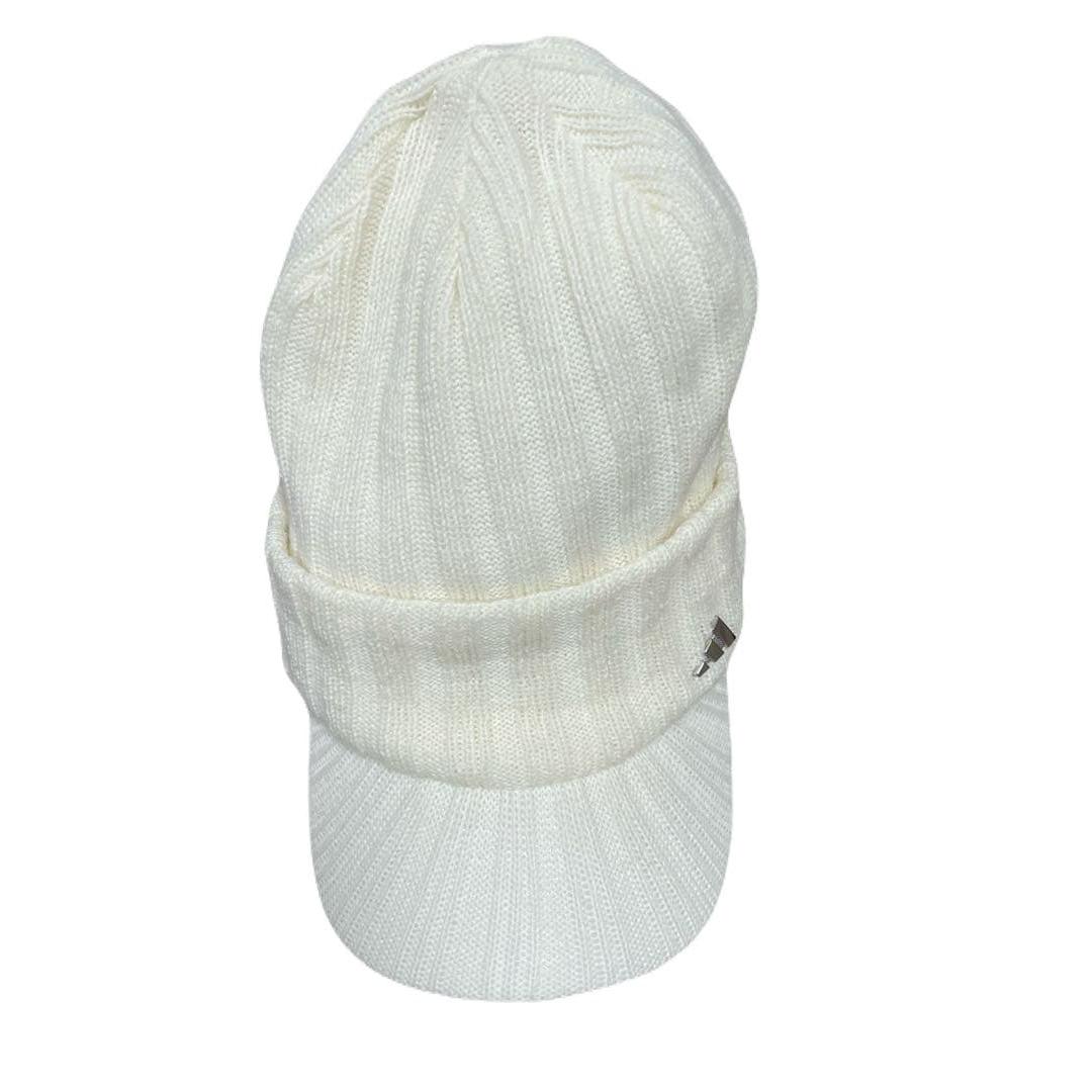Used adidas white knit hat/beanie