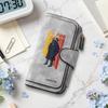 Fashion Cool Mr.Pug Printed Long Wallet Portable Multi Slot PU Leather Card Holder Casual Daily Use Clutch for Men Women