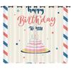 Happy Birthday Happy Birthday 3D Digital Printing Curtain Blackout Punching