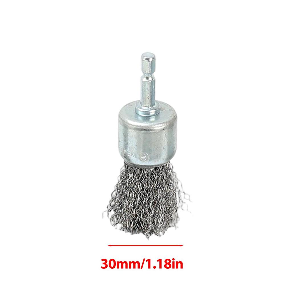 10styles Steel Wire Brush Wheel Cup Brush Metal Polishing Rotary Cleaning Rust Corrosion Rust Removal Edge Grinding Deburring