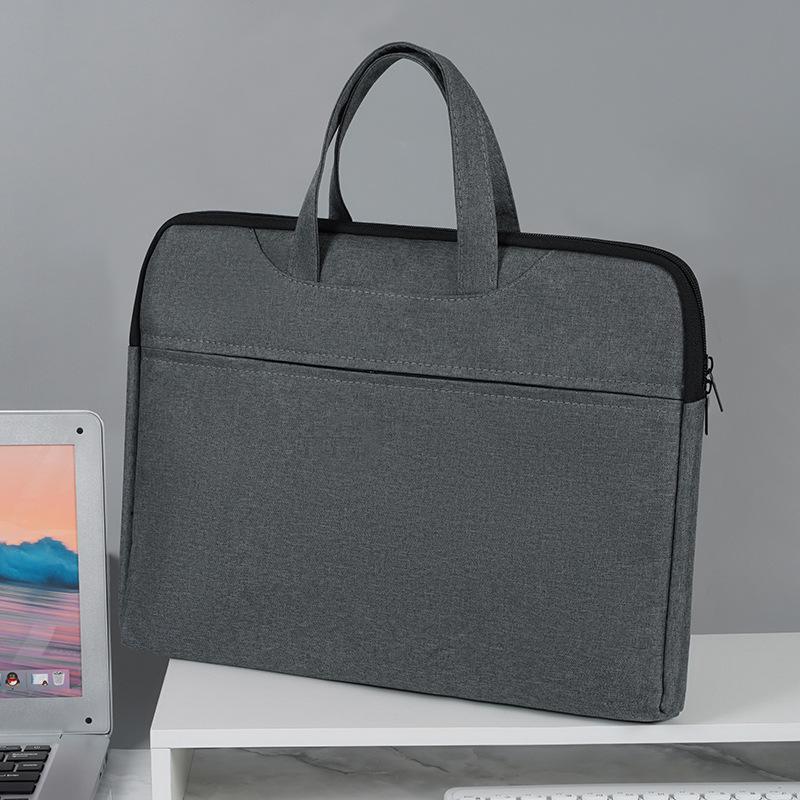 Men's Waterproof Oxford Cloth Briefcase: Large-Capacity Handheld Document Bag with Drawstring.