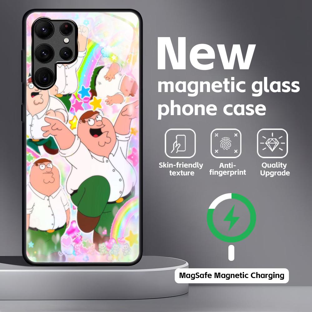 Anime F-Family G-Guy  Phone Case For Samsung S26 S25 S24 S23 S22 S21 Plus Ultra Note20 Glass Magnetic Case