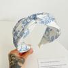 Wide Edge Printed Fabric Hair Accessories Women Cross Headband Simple Hair Hoop Knotted