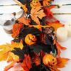 Maple Garland 1 Piece 1.75M Ideal Halloween Decorations Artificial Flowers Autumn Leaves Foliage Pumpkin Spider Fall Thanksgiving Wisteria Photography