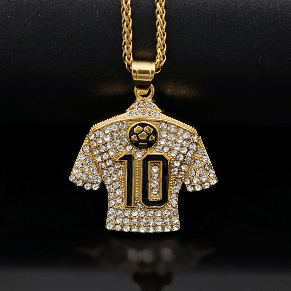 Ciondolo Hip Hop Hiphop Gioielli Colla No. 10 Collane in Jersey