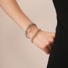 Enkelt vind diamant dubbelcirkel öppen armband nisch geometriska smycken