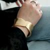 New Hinge Gold Bangle Metal Open Bracelet Jewelry Accessories Solid Color Chunky Bangle Bracelet Punk Alloy Irregular Wrist Cuff