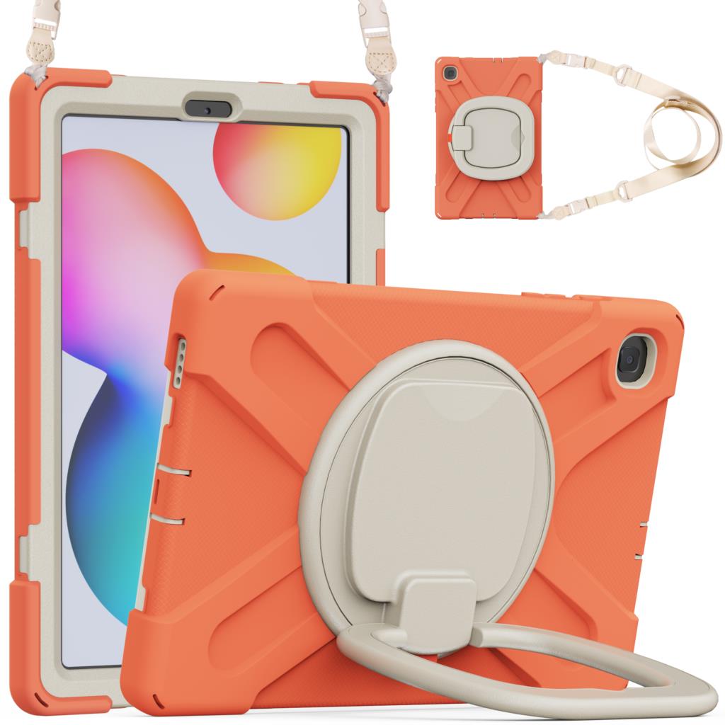 360 Rotating Stand Strap Case for Samsung Galaxy Tab A7 Lite 8.7 A10.1 A8 10.5 S6 Lite 10.4 Hybird Armor Protective Tablet Cover