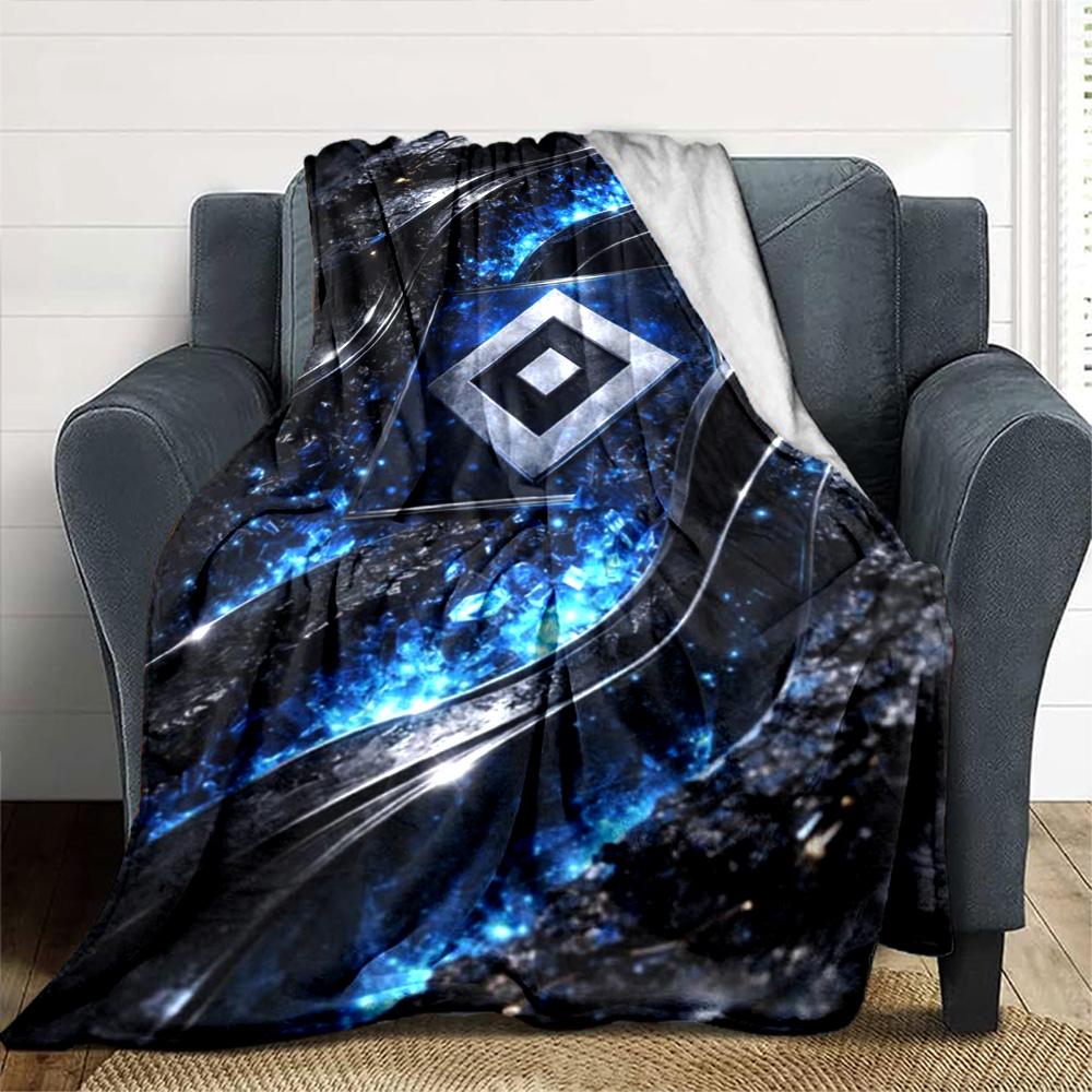 Hamburger SV Logo Aufdruck Flanelldecke Hohe Qualität Warm Bequem Decke für Alle Jahreszeiten Perfekt für Geschenke Heimdekoration
