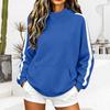Lässiges Damen-Sweatshirt mit langen Ärmeln und hohem Kragen für den Alltag