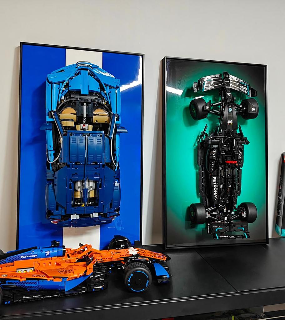 Sungvool Technic LEGO 42083 Nástěnný displej pro Bugatti Chiron, Nástěnný stojan - Prostorově úsporný vertikální displej, Vysokopevnostní hliníková slitina