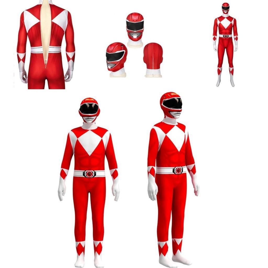 Rangers Costume For Kids And Adults Featuring Durable Jumpsuit And Character Mask**