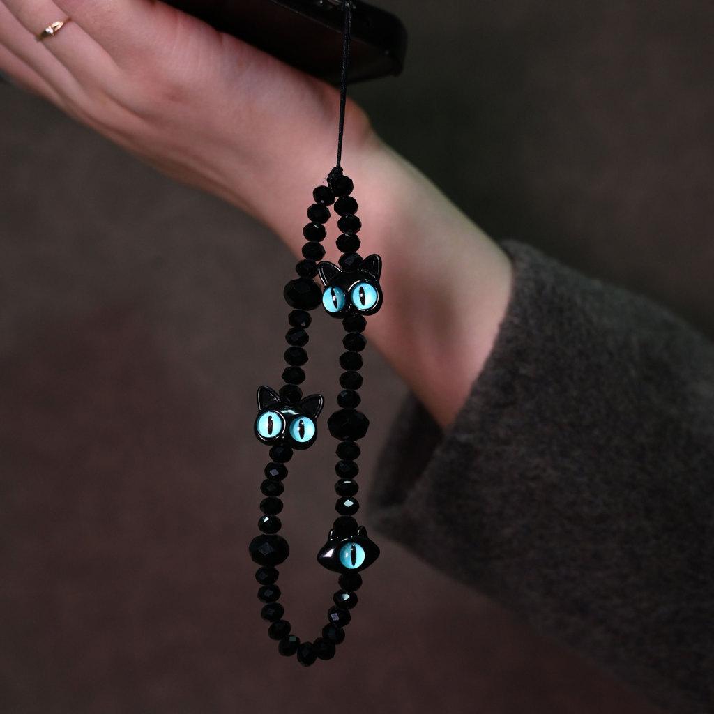 Monster Cat Phone Lanyard Pvc Wrist Strap For Men Women Smartphone Accessory