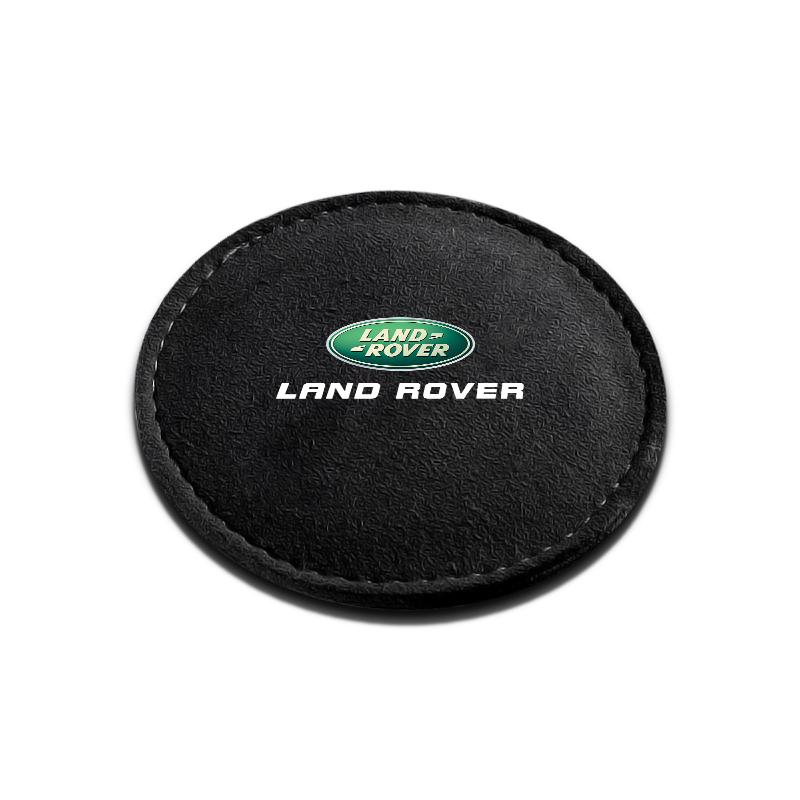 Auto Getränkehalter Pad PU Leder Schlitz Rutschfeste Untersetzermatte Emblem für Land Rover Range Rover Defender Freelander Discovery 1 2 3 Evoque Rover L322 L405